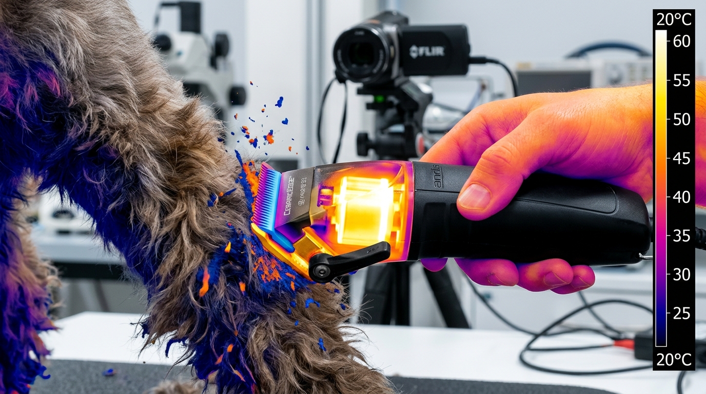FLIR Thermal imaging testing of ceramic clipper blades