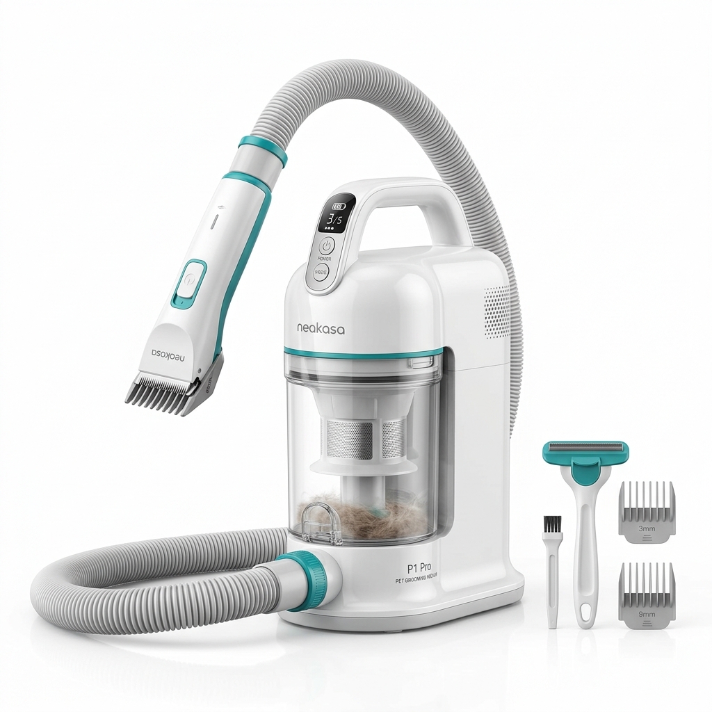 Neakasa P1 Pro pet grooming vacuum with hose and clippers